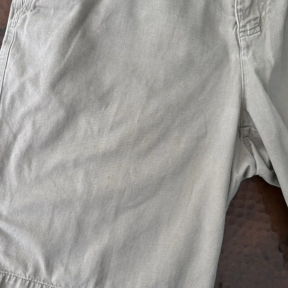 SCOTTeVEST TEC Sev Walking Shorts Men 36 Tan Cargo 8 Pocket Cotton Twill Utility